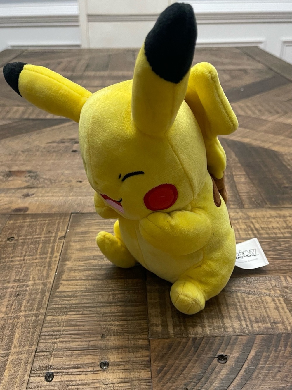 Pikachu Happy Closed Eyes Plush Pokemon